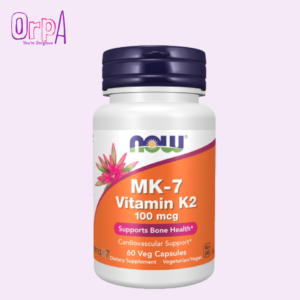 NOW MK-7 Vitamin K-2 100 mcg Cardiovascular Support Supports Bone Health 60 Veg Capsules