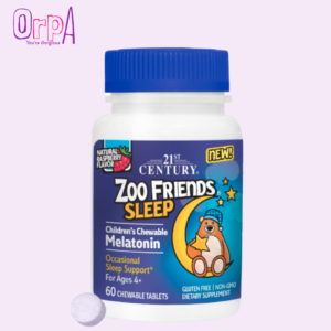 21st Century Zoo Friends Sleep Chewable Melatonin Raspberry Flavor 60 Count