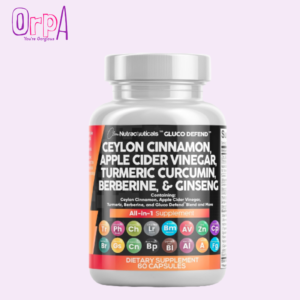 Clean Nutraceuticals Ceylon Cinnamon Capsules + Berberine Turmeric Apple Cider Vinegar Ginseng 60 capsules