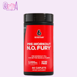 Six Star Nitric Oxide for Men & Women Muscle Builder 3000 mg 60 Caplets (Pre Workout, N.O. FURY)