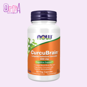 NOW CurcuBrain™ 400 mg with Longvida® Optimized Curcumin 50 Veg Capsules