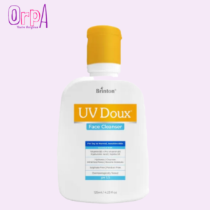 Briton UV Doux Face Cleanser for Dry, Normal & Sensitive Skin With Hyaluronic Acid, Jojoba Oil & Niacinamide Benzene-Free Deep Cleanses, Hydrates & Removes Makeup 125 ml