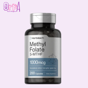 Horbaach Methyl Folate Supplement 1000 mcg 200 Capsules