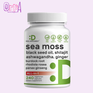DEAL SUPPLEMENT Sea Moss 3000mg Black Seed Oil 2000mg Ashwa-gandha 600mg Ginger - 240 Veggie Capsules
