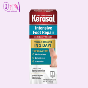 Kerasal Intensive Foot Repair Skin Healing Ointment for Cracked Heels and Dry Feet 1 oz 30g