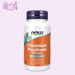 NOW Chromium Picolinate 200 mcg Insulin Co-Factor 100 Veg Capsules