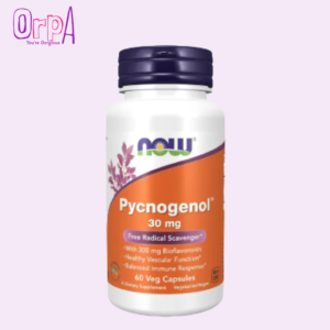 NOW Pycnogenol 30 mg (a Unique Combination of Proanthocyanidins from French Maritime Pine) with 300 mg Bioflavonoids, 60 Veg Capsules