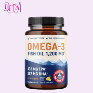 Triple Strength Omega 3 Fish Oil 1200 mg EPA & DHA Wild Caught, Sustainably Sourced Omega-3 Fatty Acids Premium Burpless Fish Oil Supplements Non-GMO, Third-Party Tested 30 Softgels