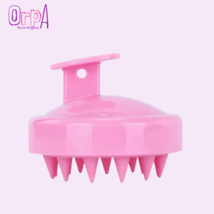 Hair Wash Brush Hair Scalp Massage Brush Silicone Head Anti Dandruff Shampoo Haircare Massager Comb Pink