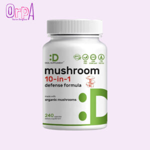 Deal Supplement Organic 10-in-1 Mushroom Supplement – Immune, Energy & Nootropic Brain Support - 240 Capsules