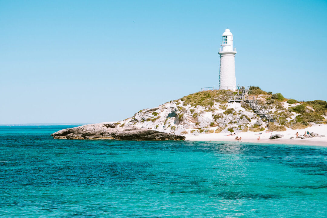 Bathurst Lighthouse on Pink Beach