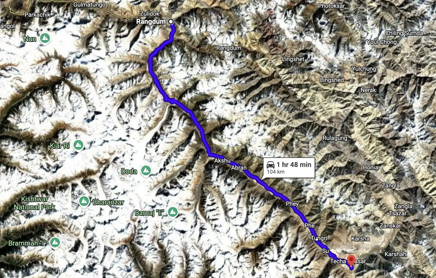 Rangdum → Padum (Pensi La · Drang Drung Glacier · into Zanskar) — Zanskar bike trip, Ladakh motorcycle tour, Outriders Co.