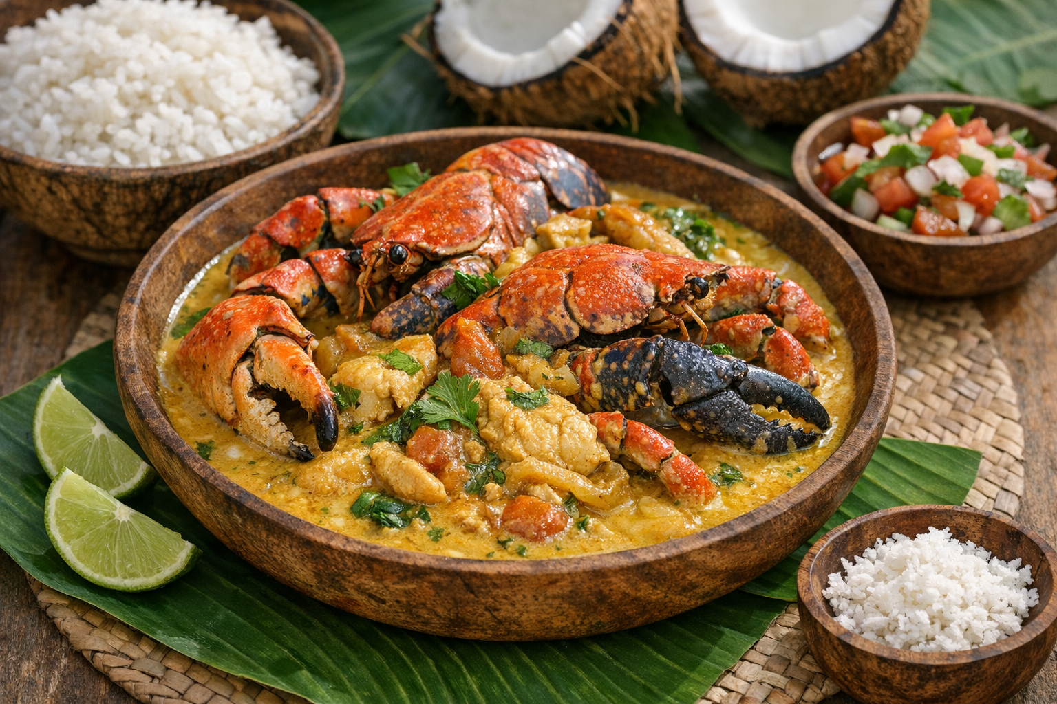 Fiji Coconut Crab Curry served Fiji style