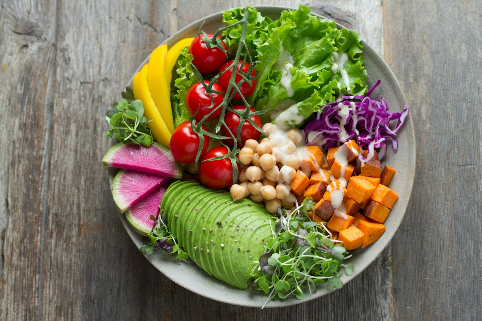 Stock photo of a fresh salad for a sea grape lime relish recipe