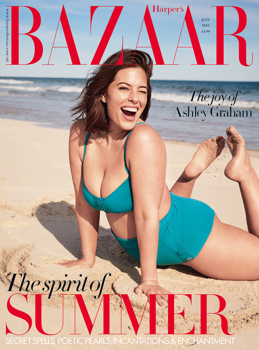 Bright smiling woman in turquoise swimsuit enjoying summer on the beach, ocean backdrop, sunny day, playful and vibrant summer fashion photo, by Pamela Hanson.