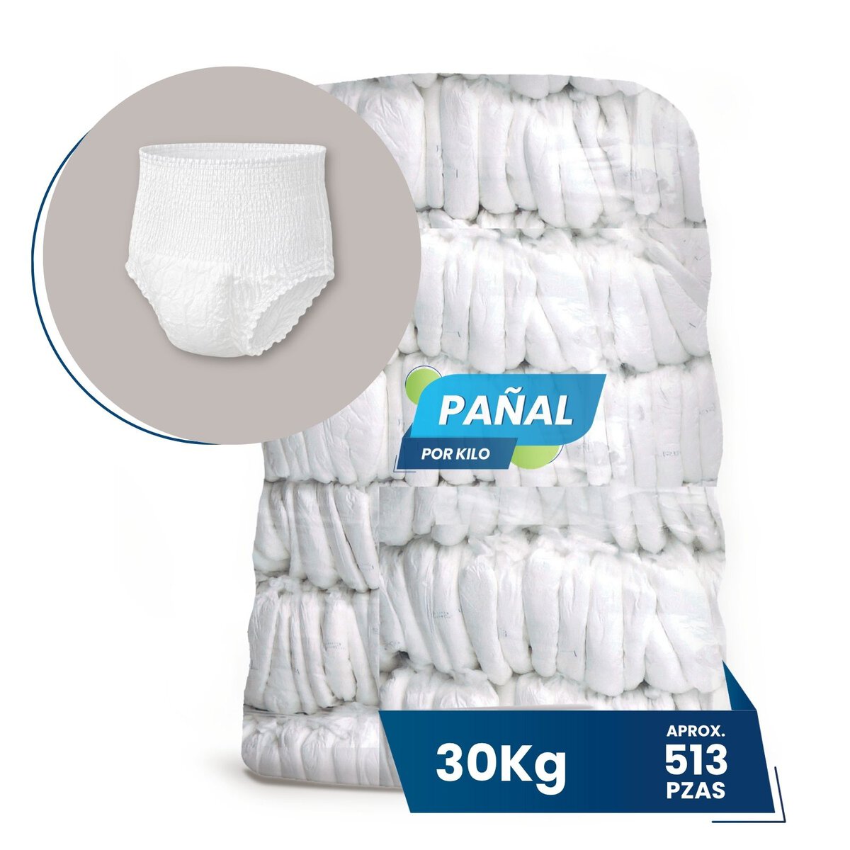 Pañales Desechables Tipo Calzón Para Adulto - 30kg - Disponible en todas las tallas