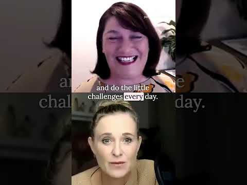 Split-screen video still of two women laughing during a Parenting Collective interview