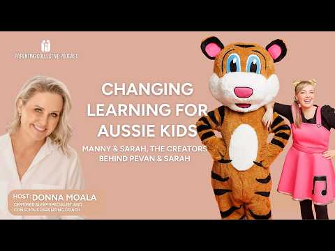Podcast cover: Changing Learning for Aussie Kids, with Donna Moala and guests Manny and Sarah of Pevan and Sarah