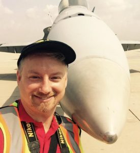 Jeremy Cartlidge with a plane