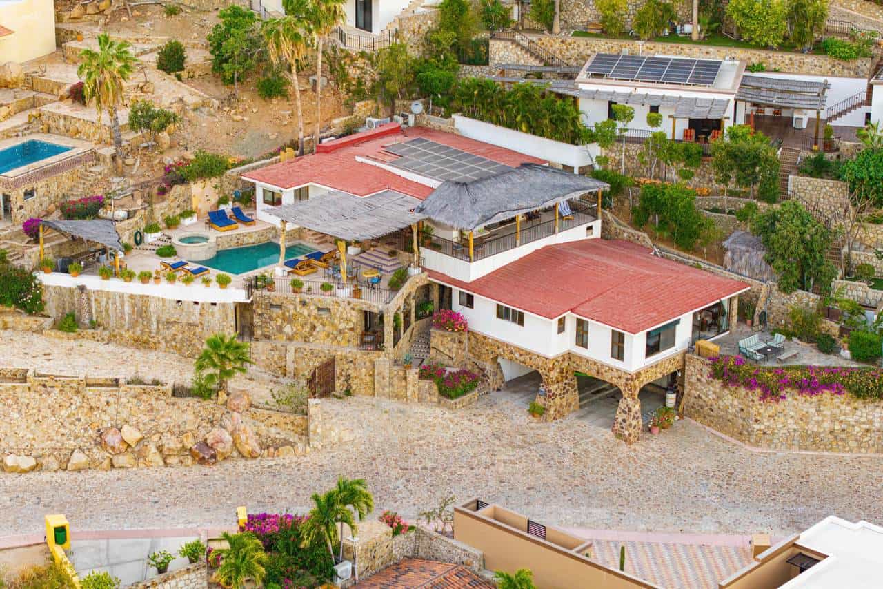 Pedregal Hillside Villa With Pool, Surrounded By Vibrant Gardens And Stunning Views.