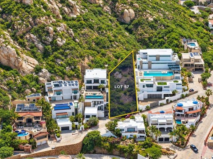 Pedregal Hillside Lot For Sale With Stunning Ocean Views In Cabo San Lucas.