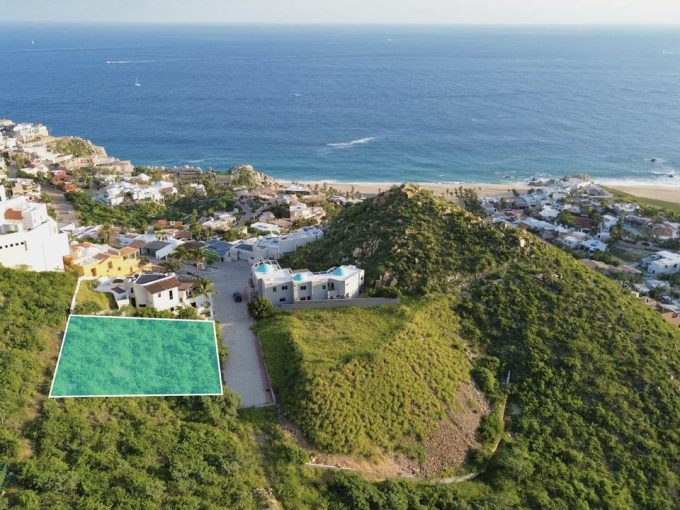 Pedregal Ocean View Lot With Hillside Surroundings In Cabo San Lucas.