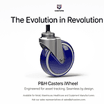 P&H iWheel caster for smooth asset tracking and mobility.