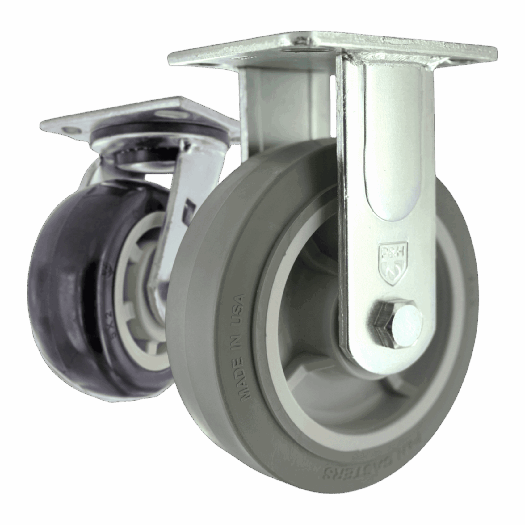 Heavy duty caster wheel for industrial applications by P&H Casters.