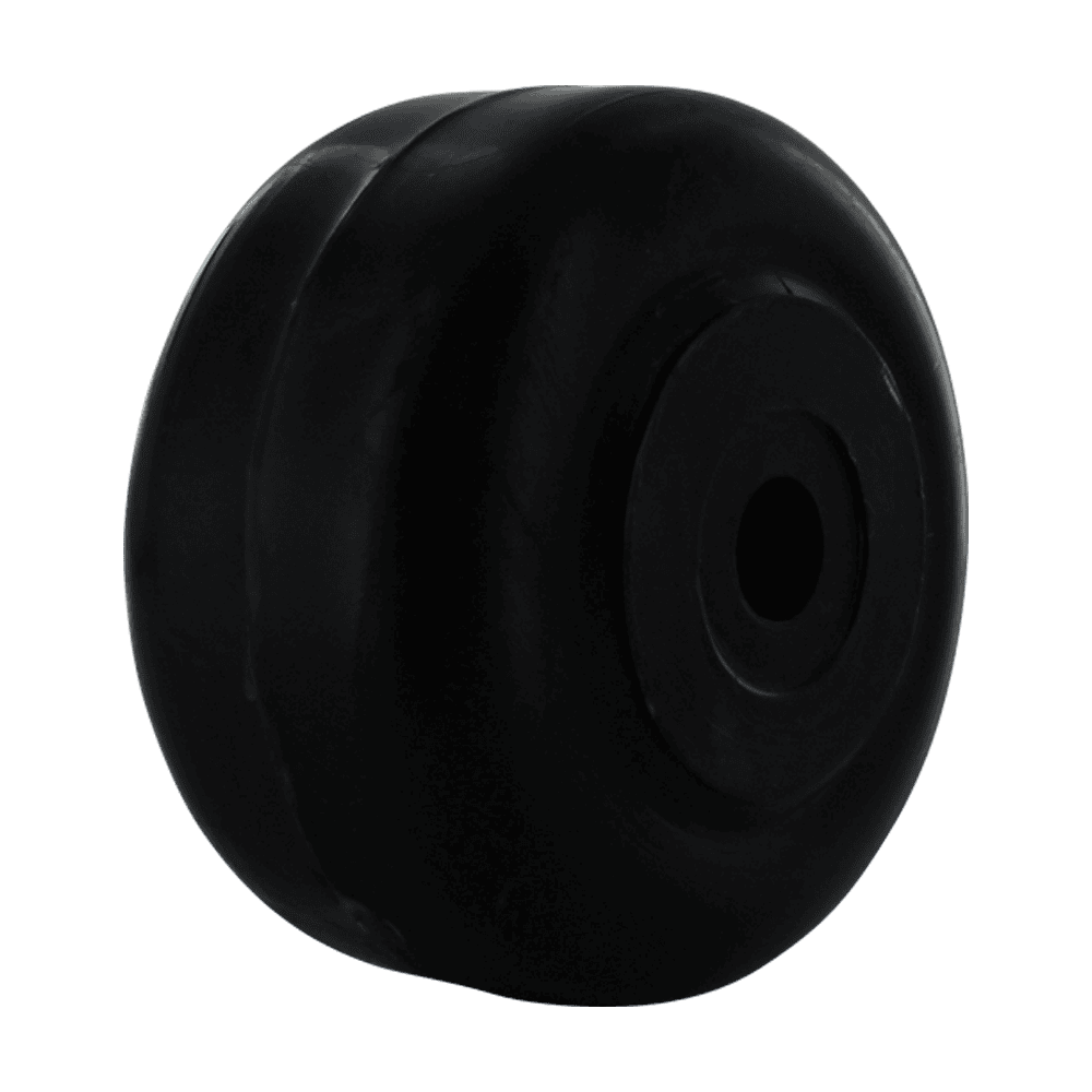 Black polypropylene wheel with 3/8" bore for caster applications.