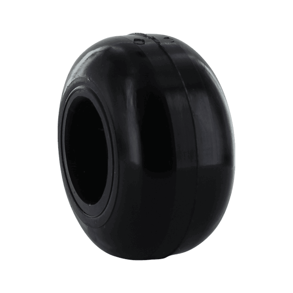 Black industrial caster wheel for heavy-duty applications.