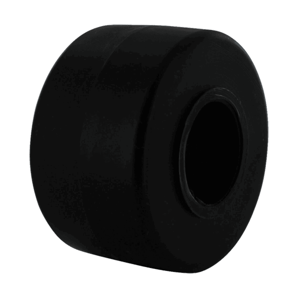 Black industrial caster wheel for heavy-duty applications.