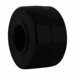 Black industrial caster wheel for heavy-duty applications.