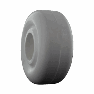 3" Polypropylene Wheel with 1-1/8" Bore
