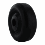 Black industrial caster wheel for heavy-duty applications.
