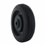 Heavy-duty black caster wheel for industrial equipment and furniture.