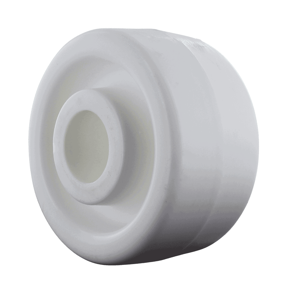 White caster wheel for industrial equipment from P&H Casters.