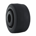 Black 4-inch TPR wheel with 1-1/8 inch bore for caster applications.
