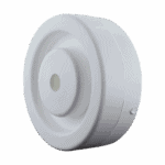 White caster wheel for industrial equipment from P&H Casters.