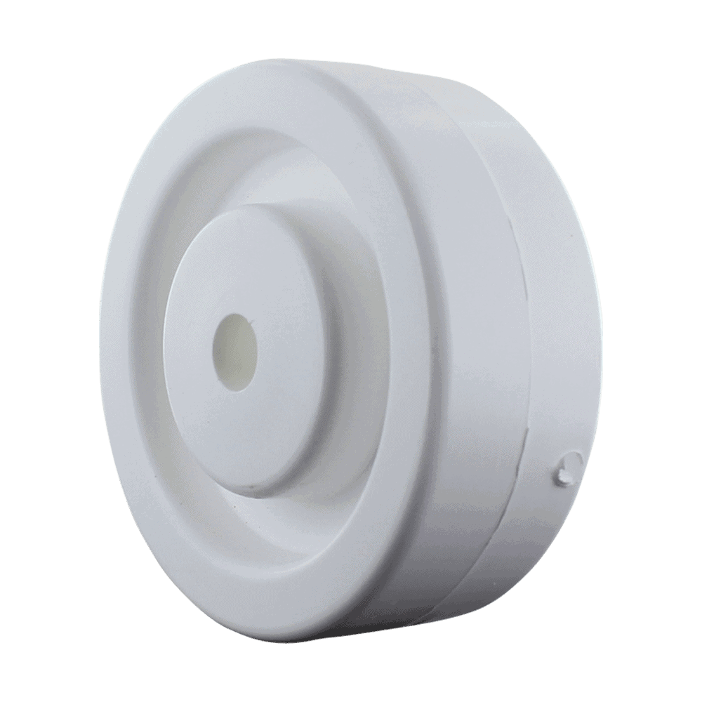 White caster wheel for industrial equipment from P&H Casters.