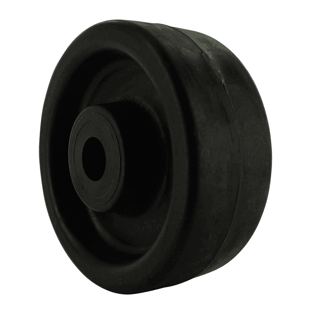 Black industrial caster wheel for heavy-duty applications from P&H Casters.