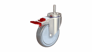 125mm Chrome Swivel Caster with TPR Wheel and Total Lock Brake