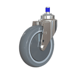 Heavy-duty 125mm swivel caster with TPE wheel for smooth mobility.
