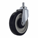 Heavy-duty 5-inch swivel caster with TPU wheel for smooth mobility.