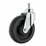 Heavy-duty 5-inch swivel caster wheel with metal mounting plate.