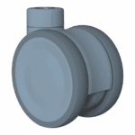 Heavy-duty 100mm tandem swivel caster with TPE wheel for smooth mobility.