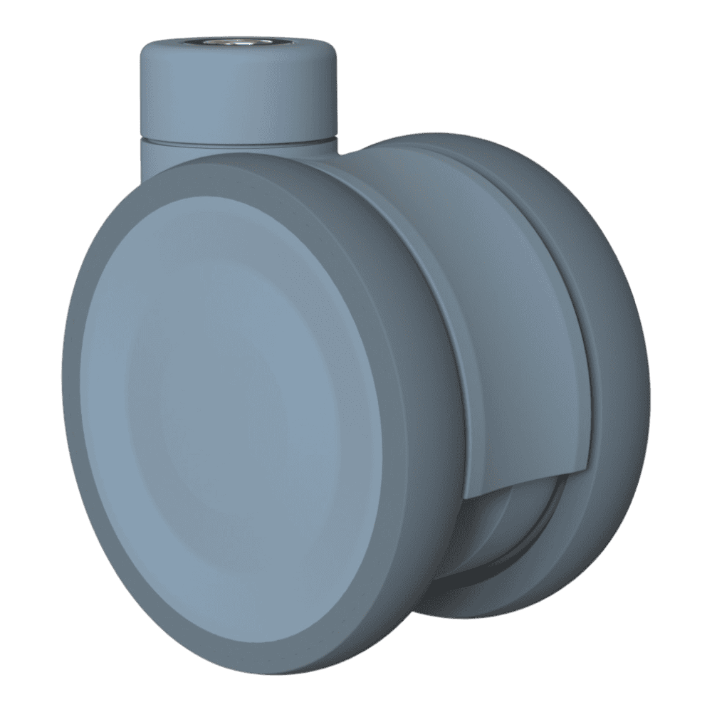 Heavy-duty 100mm tandem swivel caster with TPE wheel for smooth mobility.