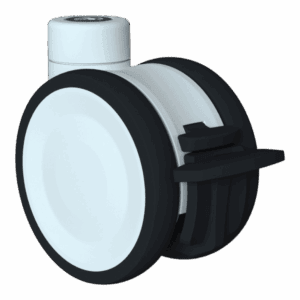 100mm Tandem Swivel Caster with TPE Wheel and Total Lock Brake