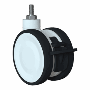 125mm Tandem Swivel Caster with TPE Wheel and Total Lock Brake