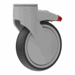 125mm Kinexus swivel caster with TPE wheel and lock brake for industrial use.