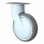 Heavy-duty 125mm Kinexus swivel caster with TPE wheel for industrial use.
